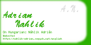 adrian nahlik business card