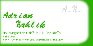 adrian nahlik business card